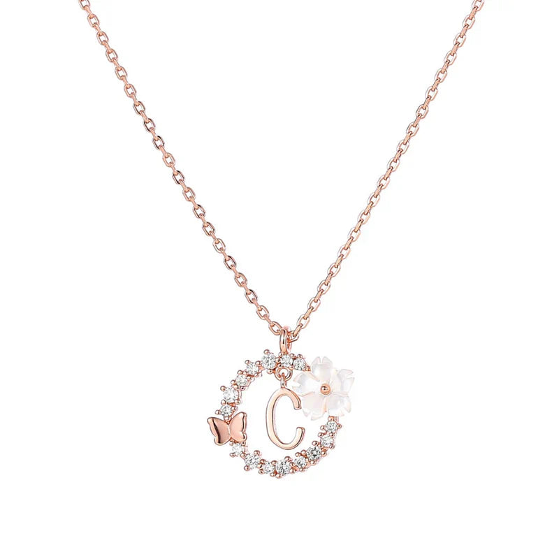 Naszyjnik z literką, S925