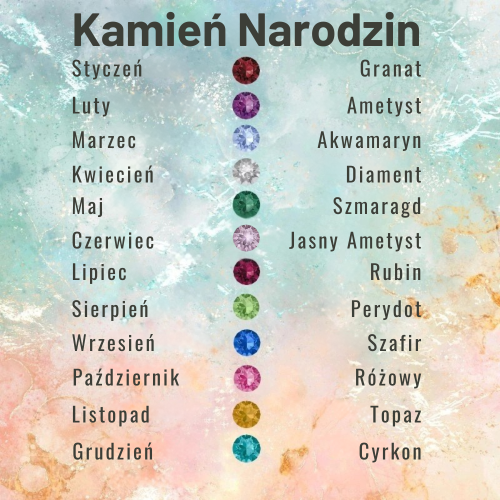 Dla Mojej Żony - Kamień Urodzinowy Serce Naszyjnik