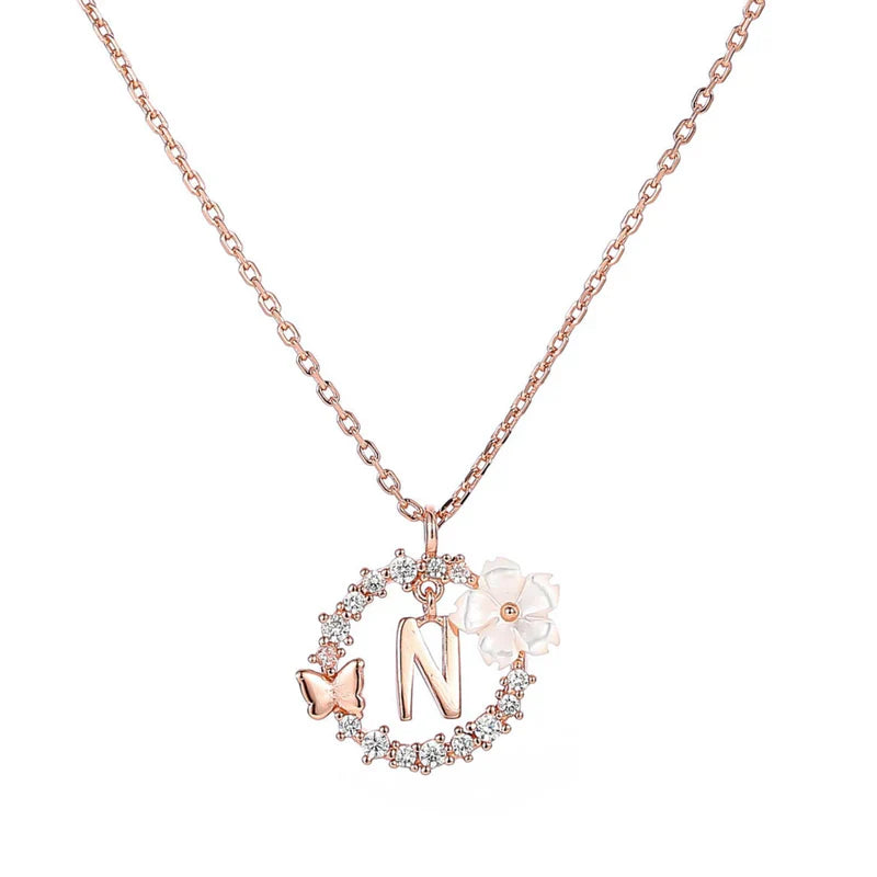 Naszyjnik z literką, S925