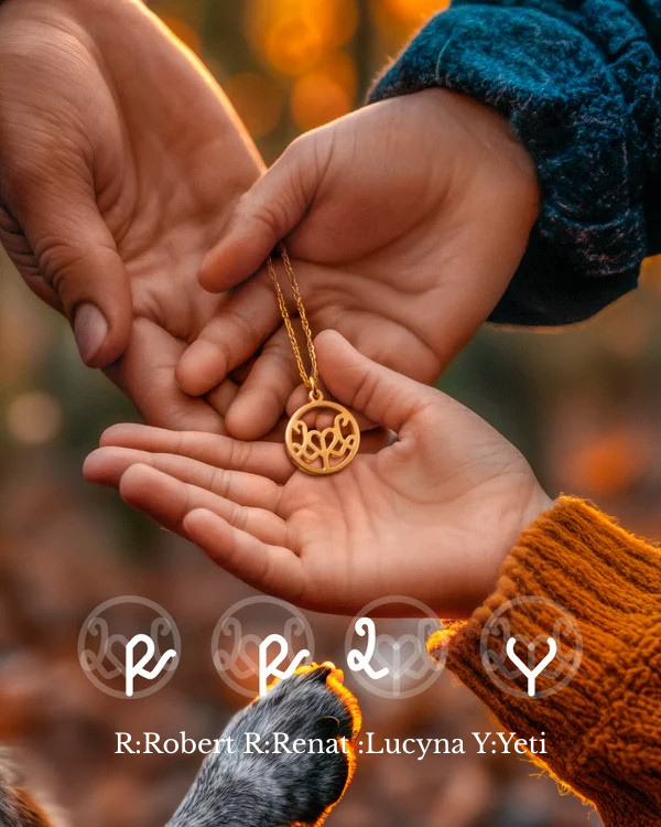 Inicjały Rodzinne Monogram Wisiorek